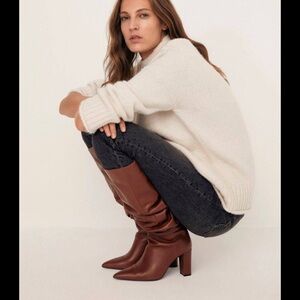 *NWT* Mango Roma Knee High Leather Boot 8.5